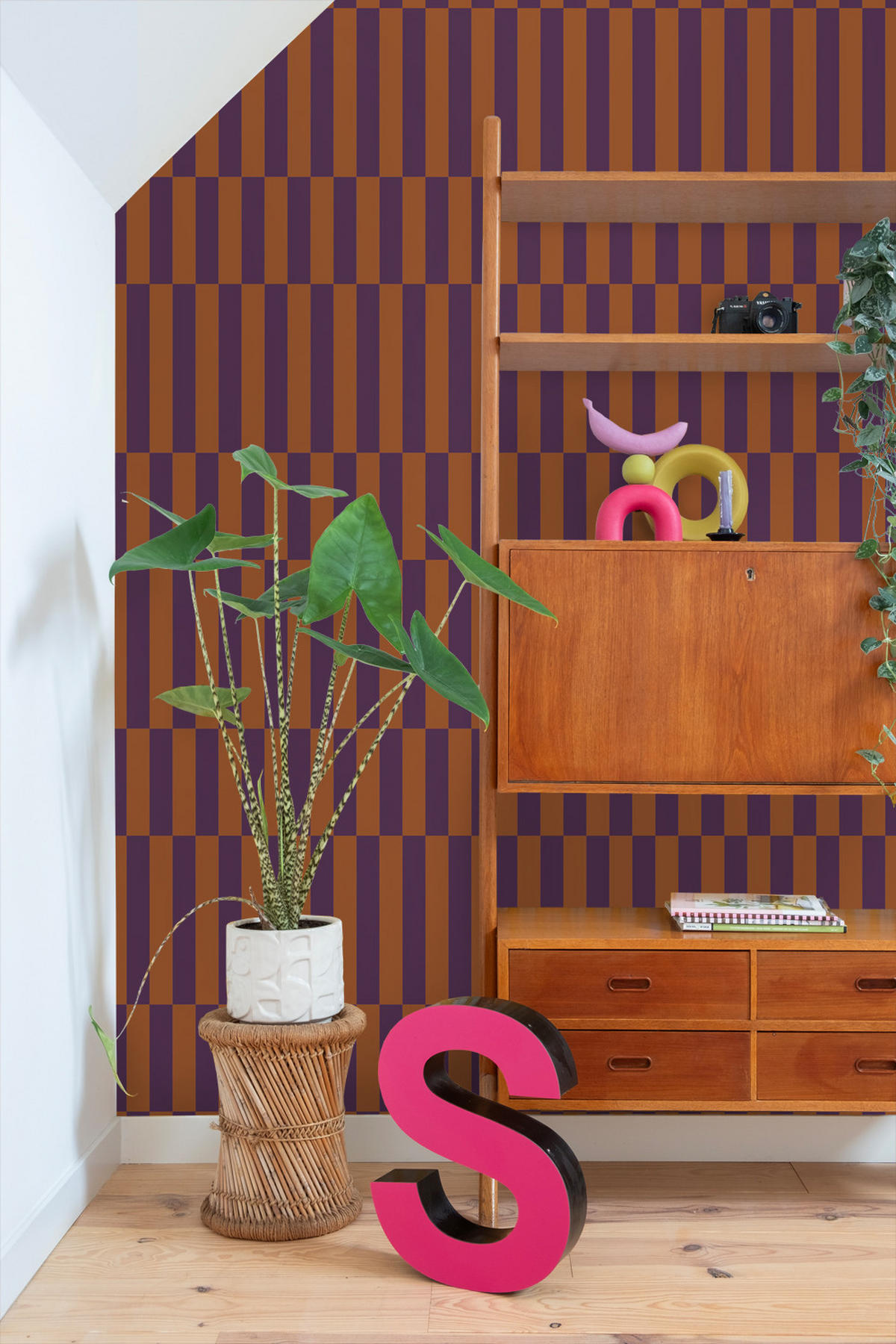 TAPETE Streifen 50 x 900 cm - Lila, Papier (50/900cm) - ESTAhome
