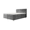 BOXBETT CHESTER 160x200, mit Matratze H3 und Topper, Monolith 92 - Grau, Holz/Textil (160/200cm) - Bedante