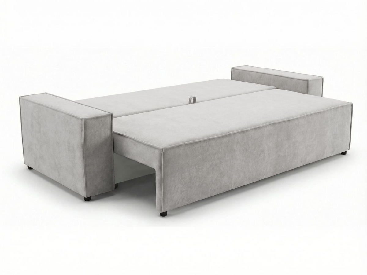 SOFA 230/90/70 Hellgrau Sivra - Hellgrau, Kunststoff/Textil (230/70/90cm) - Graingold