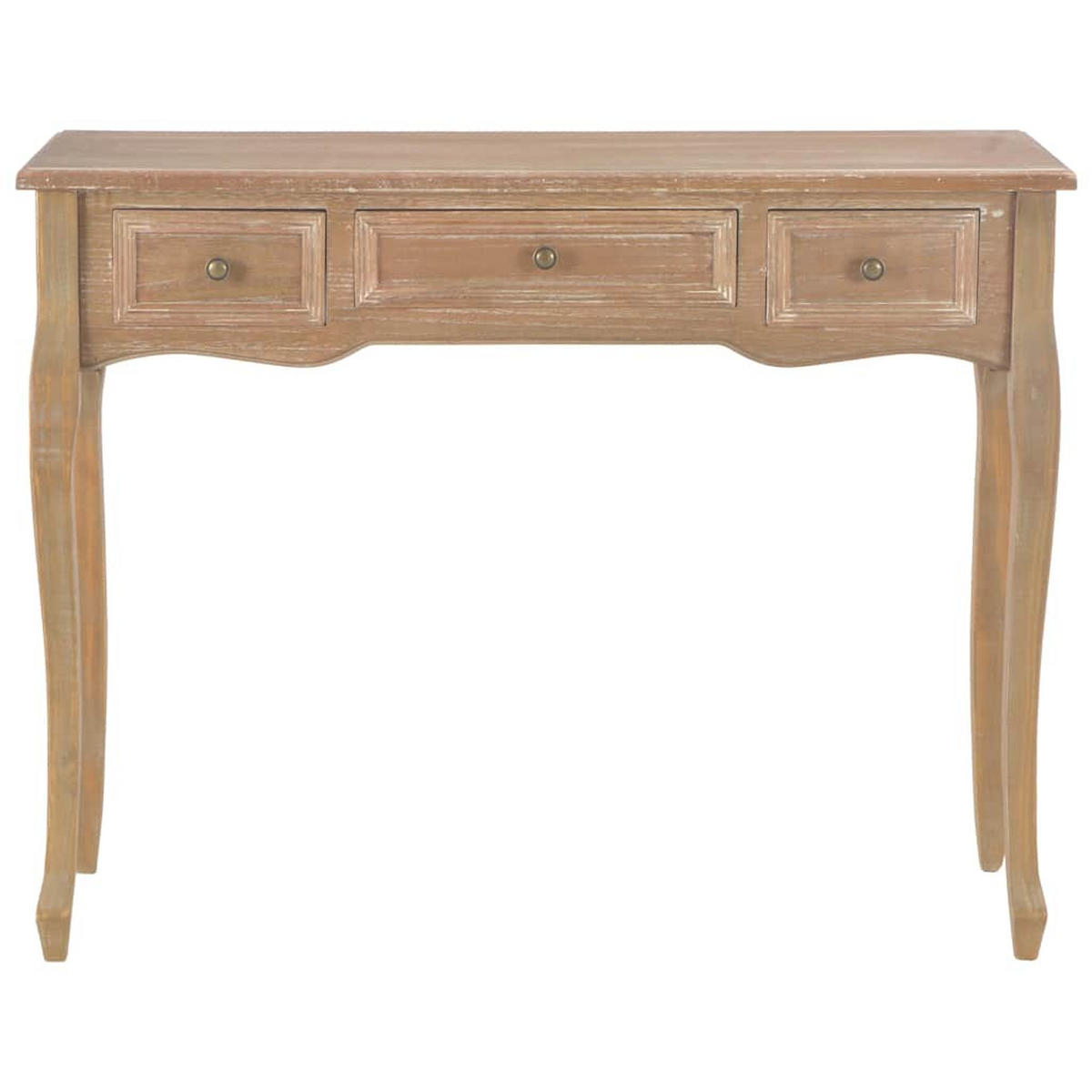 FRISIERTISCH Mit 3 Schubladen Braun - Braun, Holz (100/35/78cm) - vidaXL
