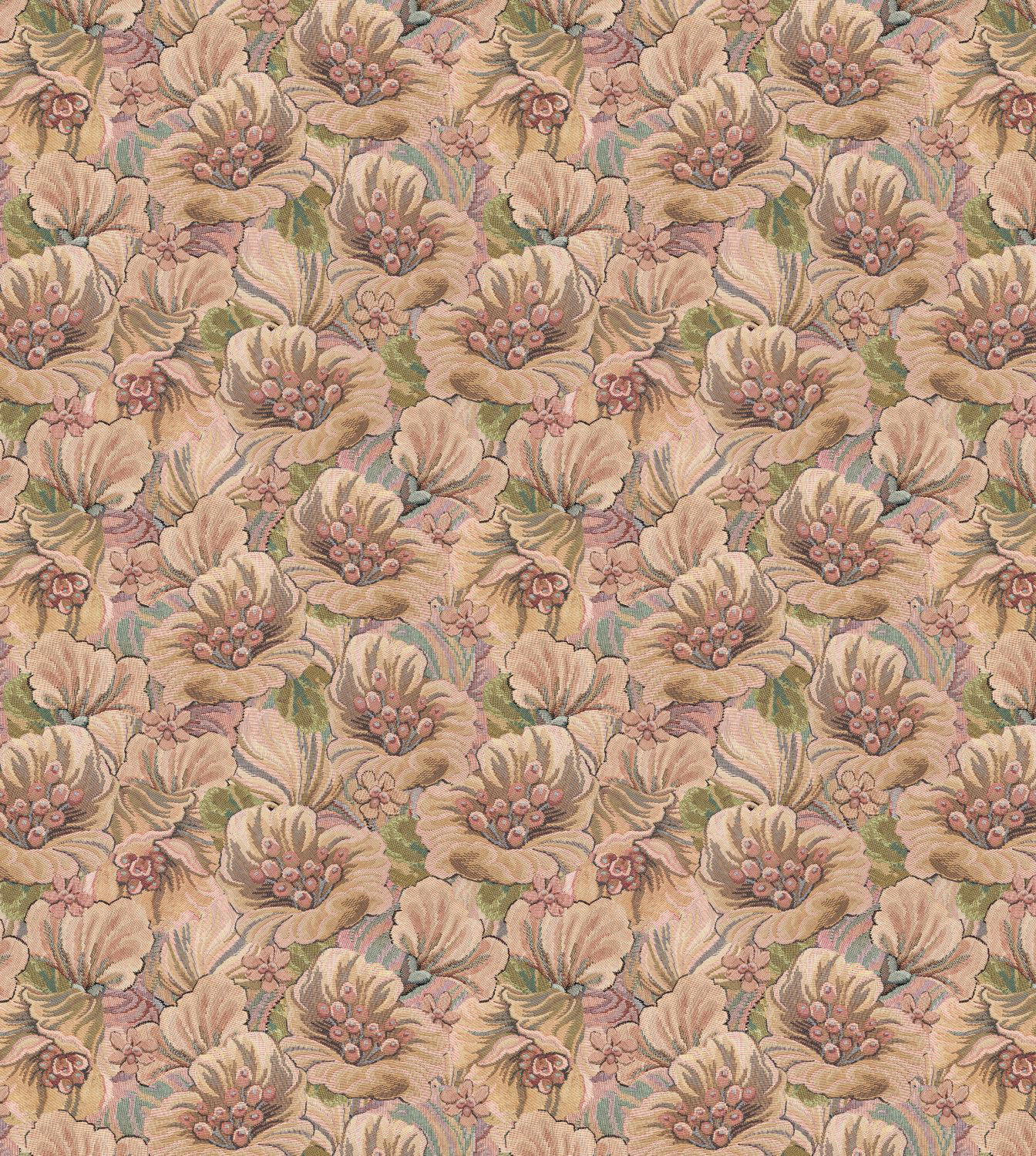 FOTOTAPETE gesticktes Blumenmuster 2.5 x 2.79 m - Braun, Papier (250/279cm) - ESTAhome