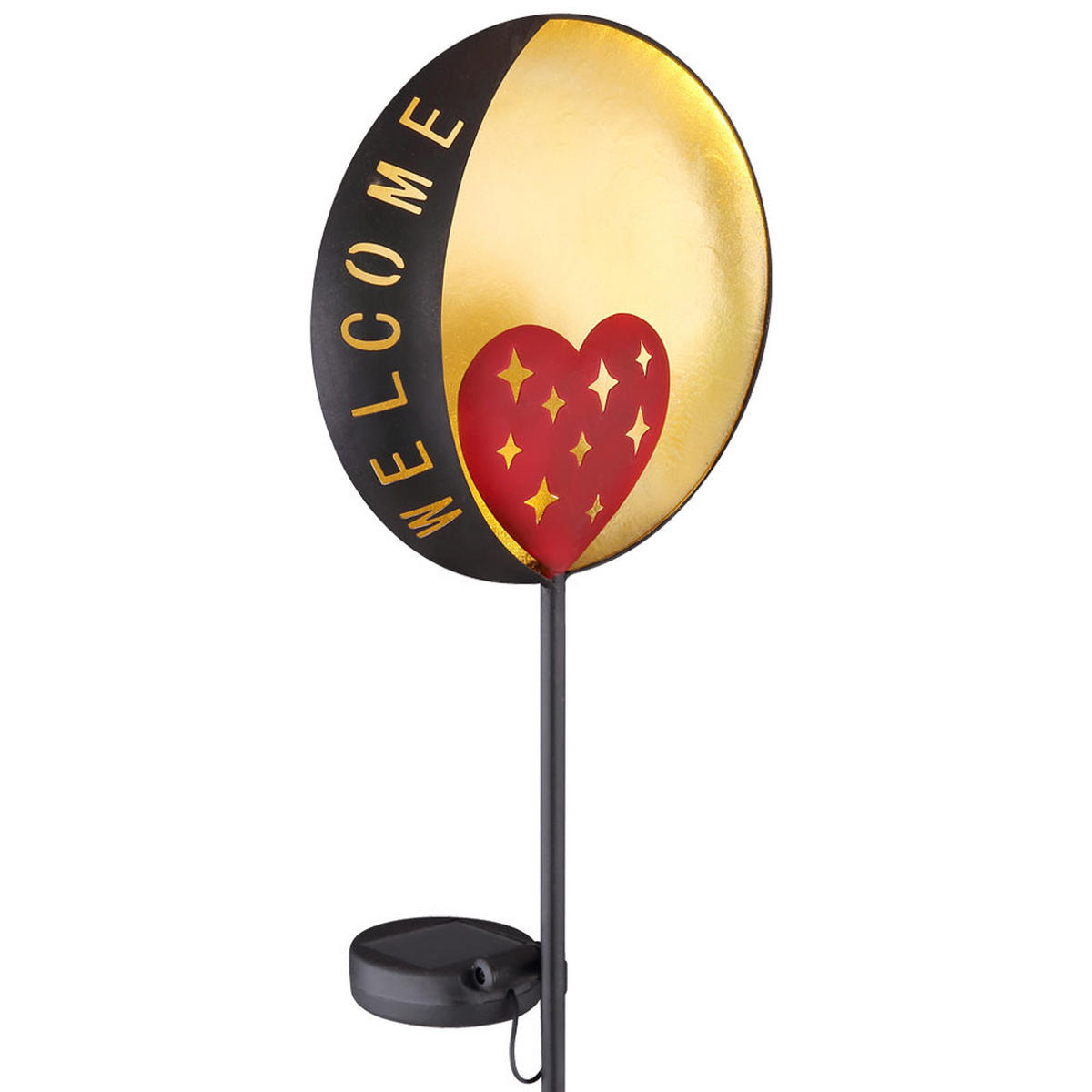 LED AUSSENLEUCHTE Welcome Schwarz - Schwarz, Metall (17/17/78.5cm) - Globo Lighting