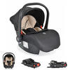 BABYSCHALE Set beige mit Isofixbasis Royal, i-Size (40 - 87cm) Gruppe 0+ - Beige, Kunststoff (33/73/42cm) - Moni