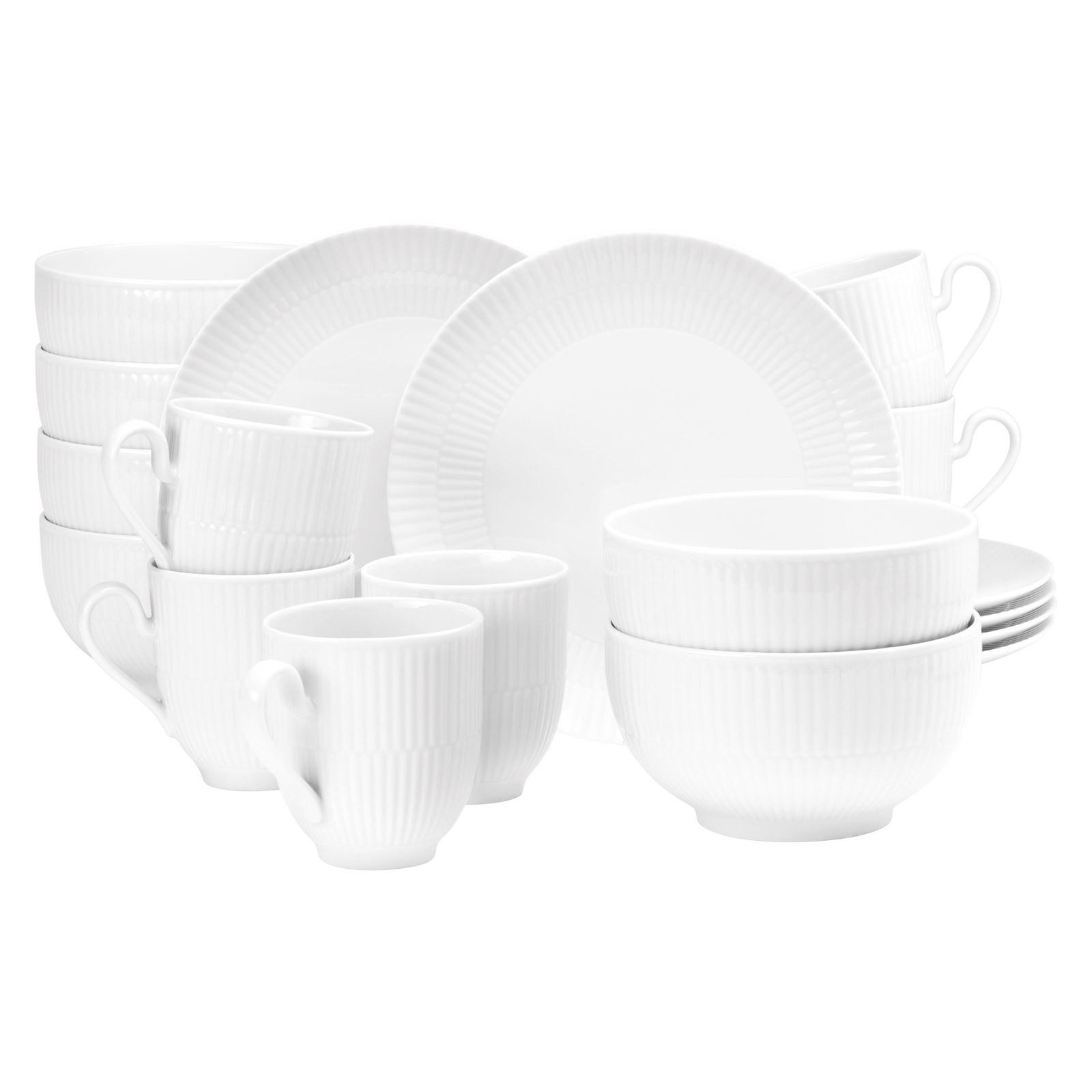 FRÜHSTÜCKS-SET Amina Weiß 18er Set - Weiß, Keramik (1/1/1cm) - Seltmann Weiden