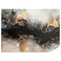 FOTOTAPETE für Wohnzimmer Marmor Klassisch Gold Akzente 100x70 - Gelb/Beige, Papier (100/70cm) - Muralo