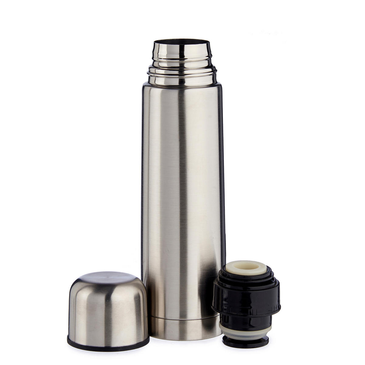 THERMOS aus Edelstahl Toria Silbern 500 ml 6,8/6,8/23,5 cm - Silberfarben, Metall (0.5L) - Kinvara