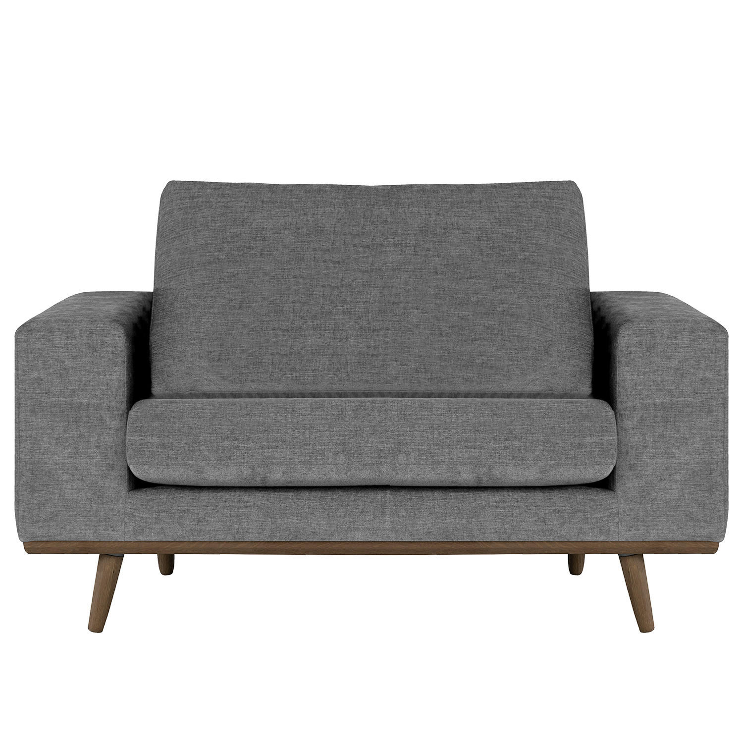 SESSEL - Eichefarben/Dunkelgrau, Textil (122/81/88cm) - home24