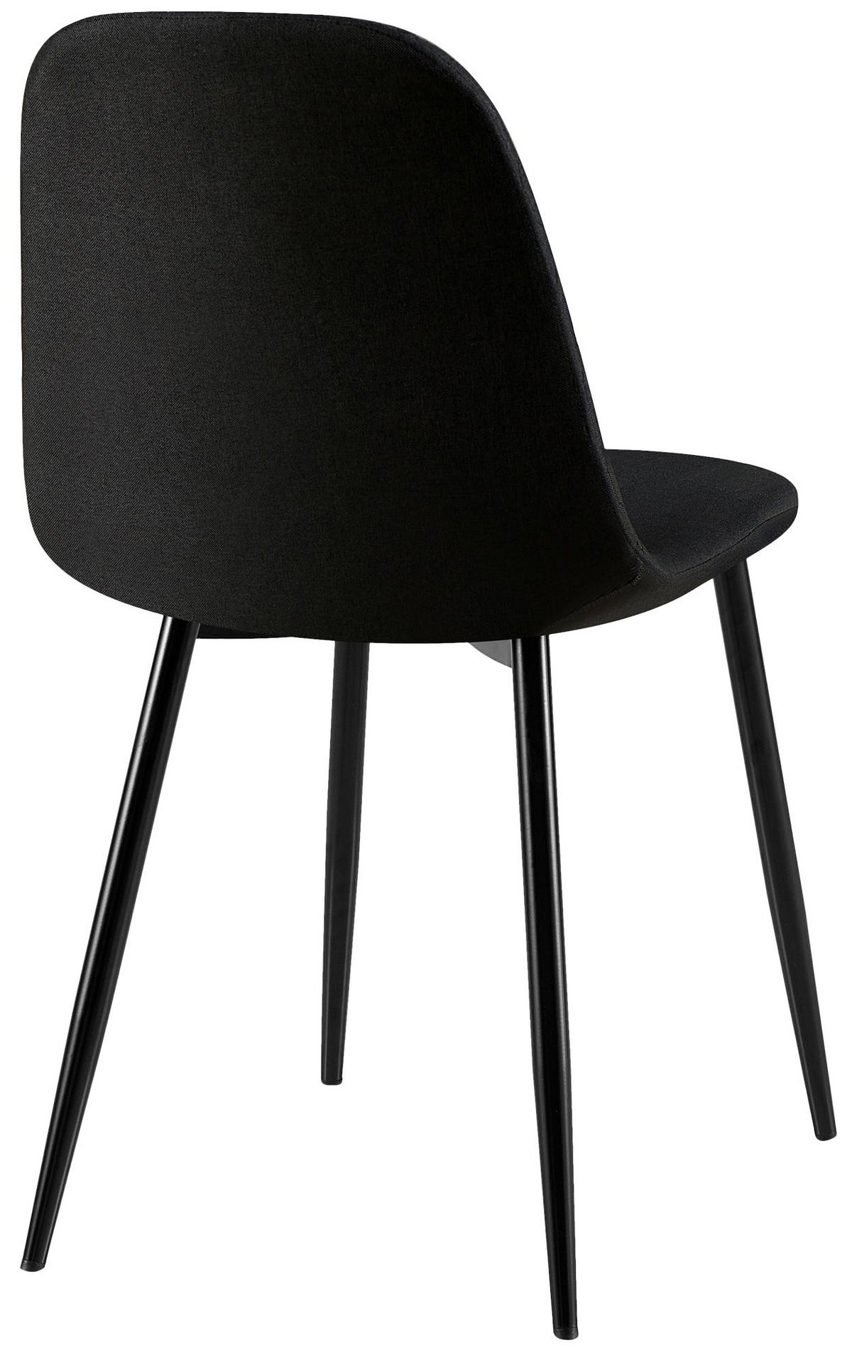 STUHL 4er Set Stoff Schwarz - Schwarz, Textil/Metall (44/88/54cm) - CLP