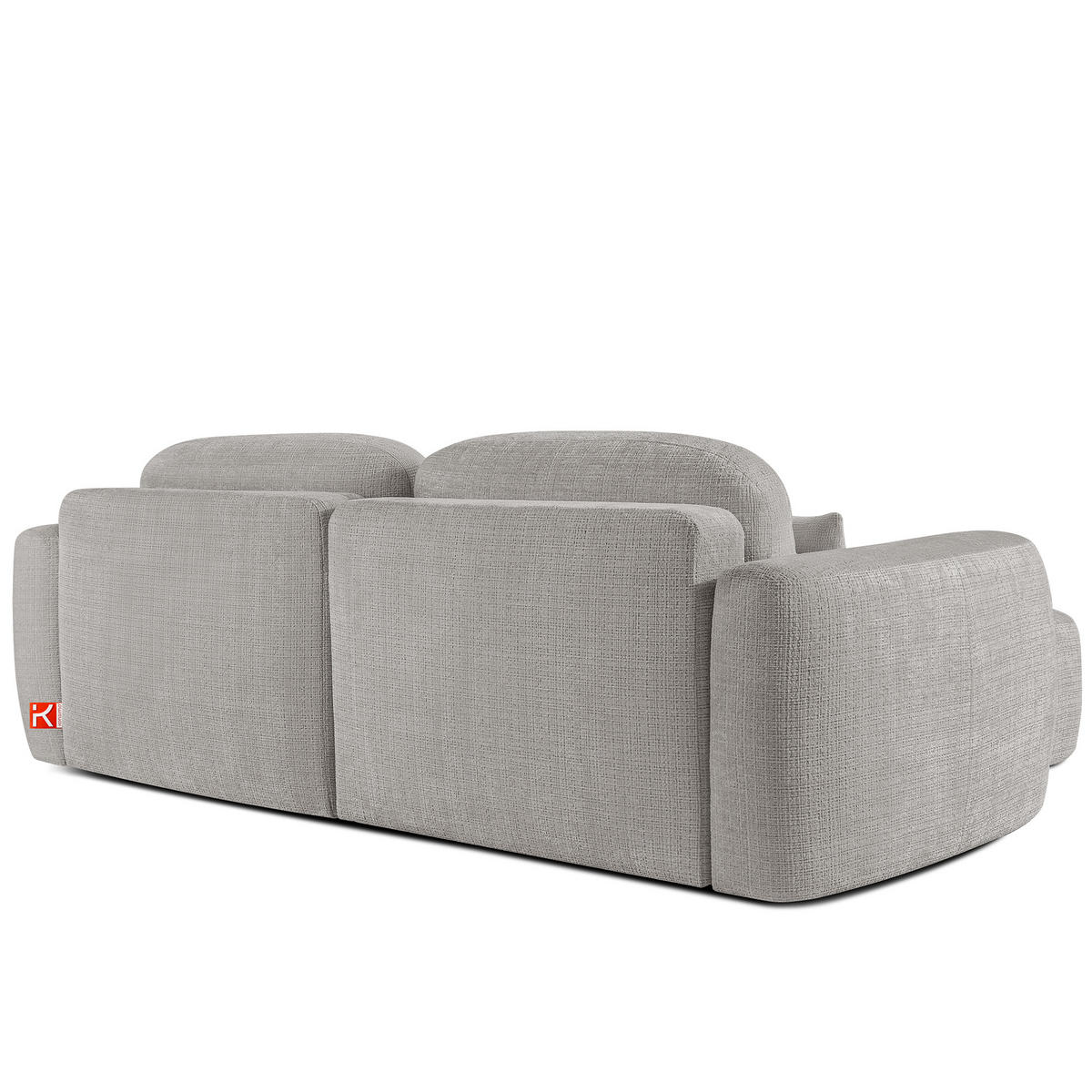 ECKSOFA rechts ELOSA - Hellgrau, Holz/Textil (245/165cm) - KONSIMO®