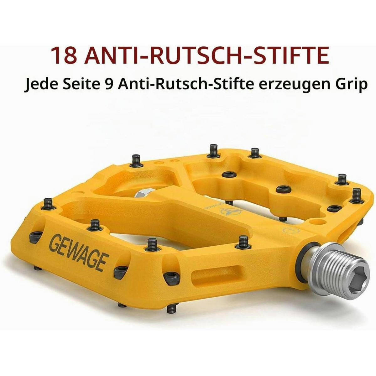 FAHRRADPEDALE Mountainbike Gelb - Gelb, Kunststoff (11.5/1.5/13cm)