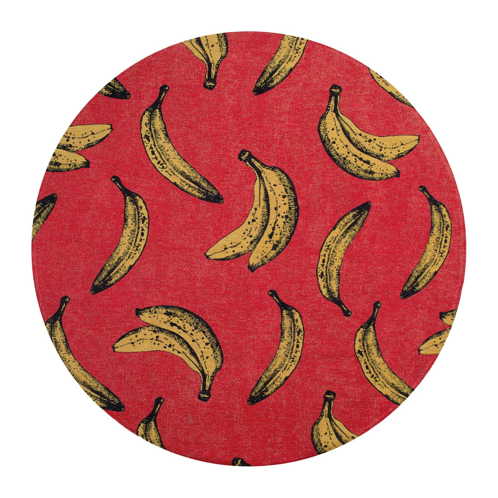 TEPPICH Miami Red Pop Banana 240/240 cm - Rot, Kunststoff/Textil (240/240cm) - Louis De Poortere