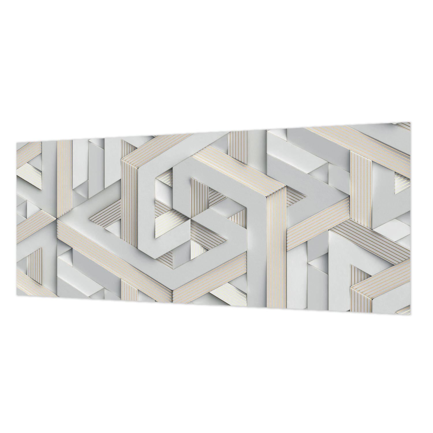 FOTOTAPETE 250x104 cm - Trugbilder - Weiß, Textil (250/104cm) - Wallfluent