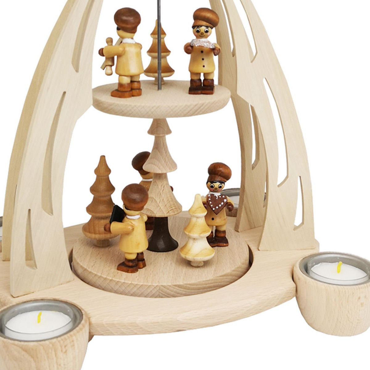 PYRAMIDE Weihnachtsbäckerei 20/24/35 cm - Multicolor, Holz (0.1/35/0.1cm) - Dekoteam24