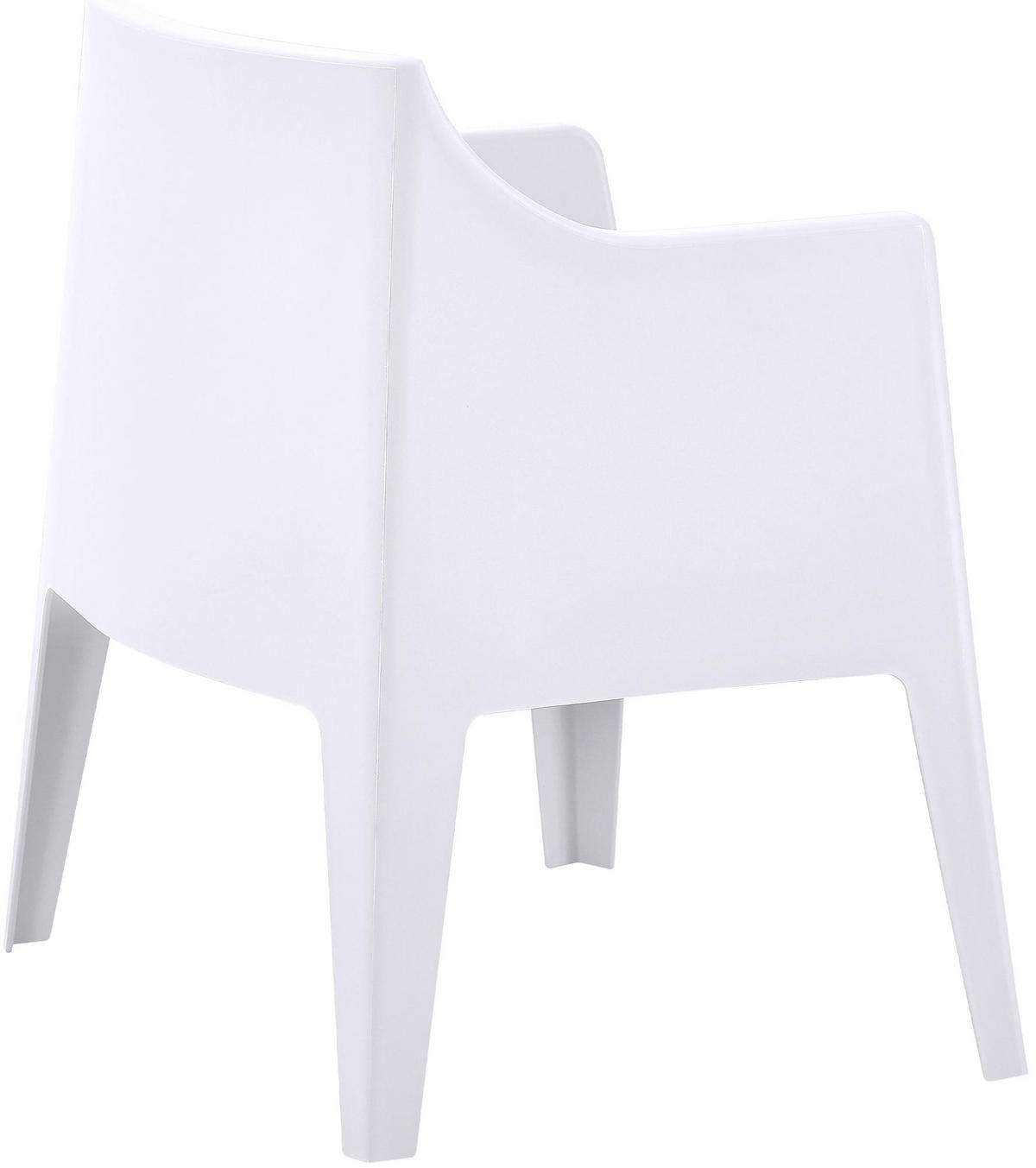 GARTENSTUHL Henri 4er Set 73x57x78cm Kunststoff Weiß Stapelstuhl - Weiß, Kunststoff (73/78/57cm) - DELUKE