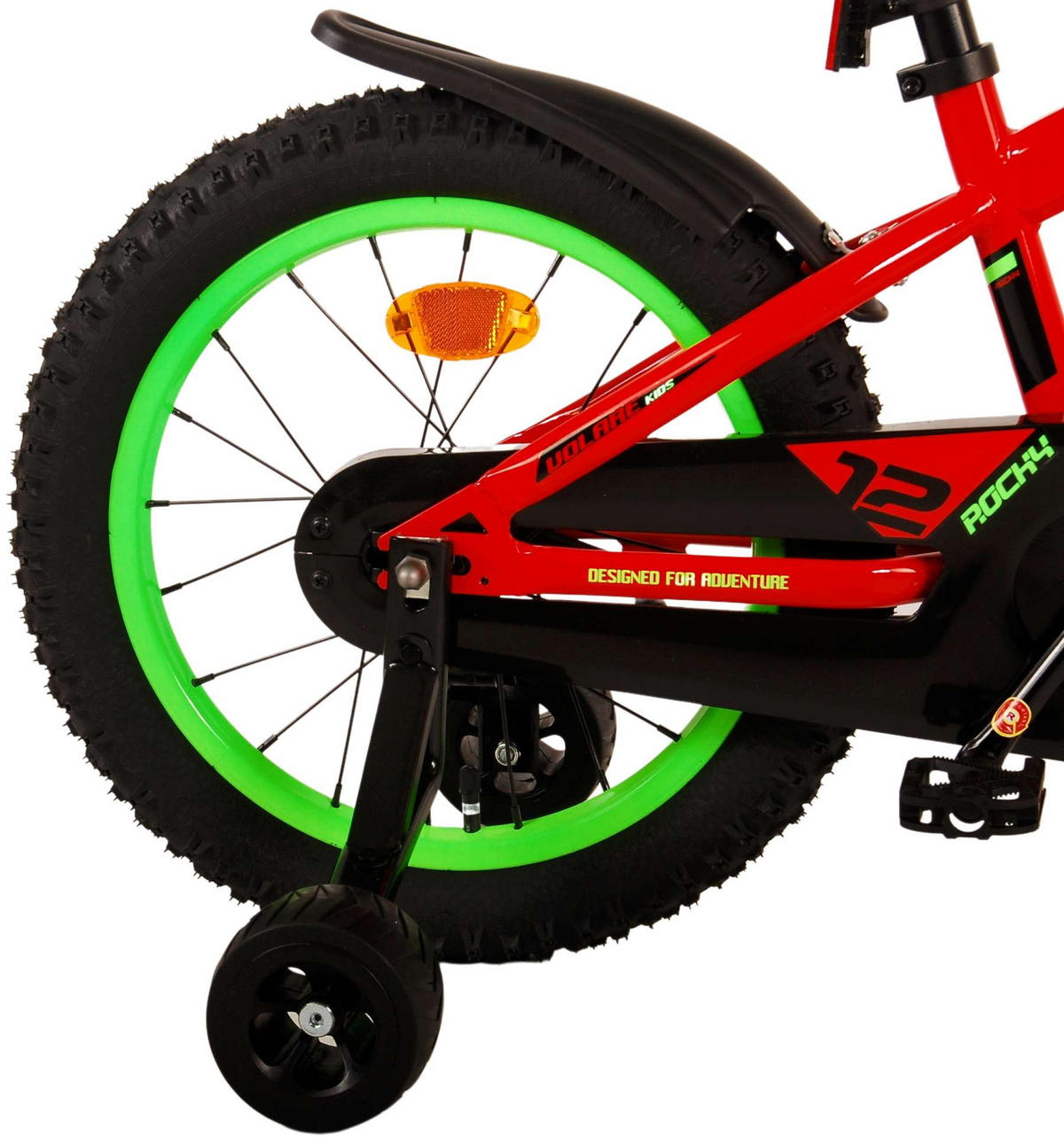 KINDERFAHRRAD Rocky - Jungen - 16 Zoll - Rücktritt + Handbremse - Rot - Rot, Metall (53cm) - TPFSports