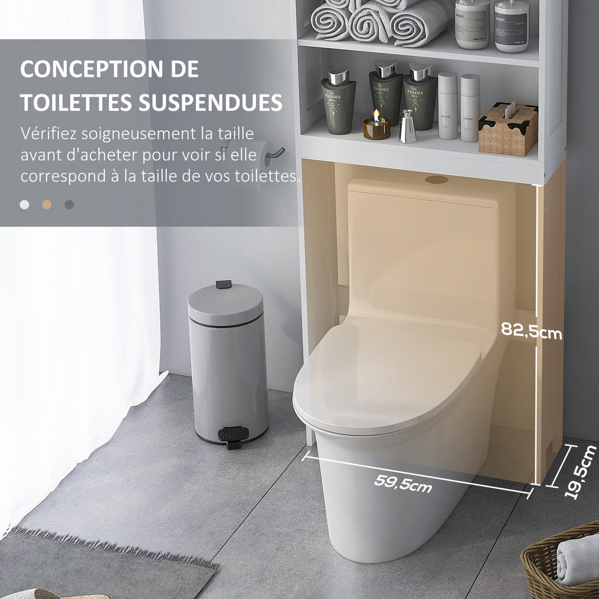 BADEZIMMERREGAL DE-15893 mit Doppeltür & verstellbarem Einlegeboden Weiß - Weiß, Holzwerkstoff (23/178/66cm) - ComfortXL