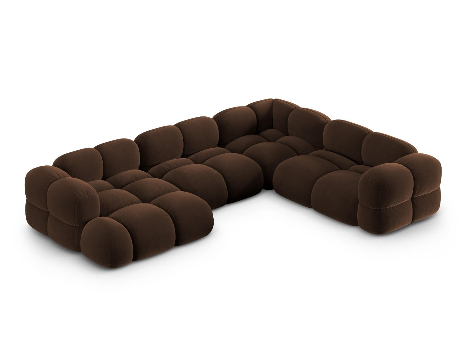 Cosmopolitan Design Panoramasofa Dunkelbraun 250x68x345 cm