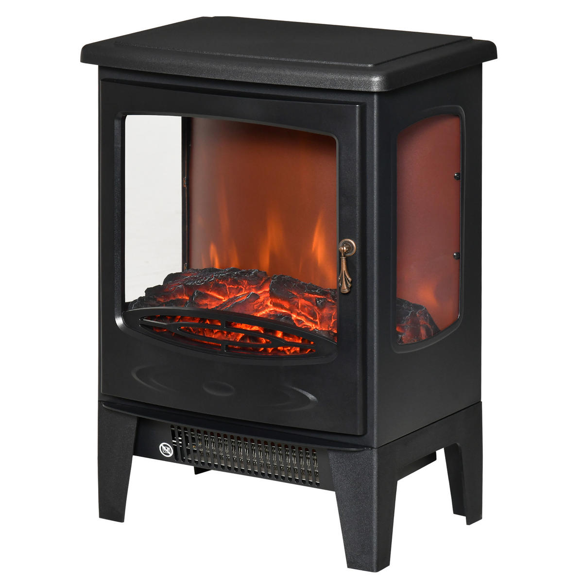 ELEKTROKAMIN DE-17009 Neo-retro 900-1800 W LED Schwarz - Schwarz, Metall (39/54.8/26cm) - ComfortXL