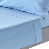 BETTLAKEN ohne Gummizug, Ägyptische Baumwolle, Fadendichte 200 - Blau, Textil (178/255cm) - Homescapes