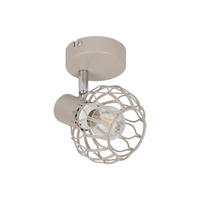 DECKENSTRAHLER Eryxveth 16.5/10/12.5 cm - Grau, Metall (16.5/10/12.5cm) - ZMH