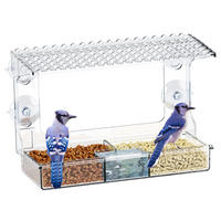 VOGELFUTTERSPENDER,KUNSTSTOFF, transparent, 24,89 x 10,16 x 16,76 cm - Transparent, Kunststoff (10.16/16.76/24.89cm) - Authentics