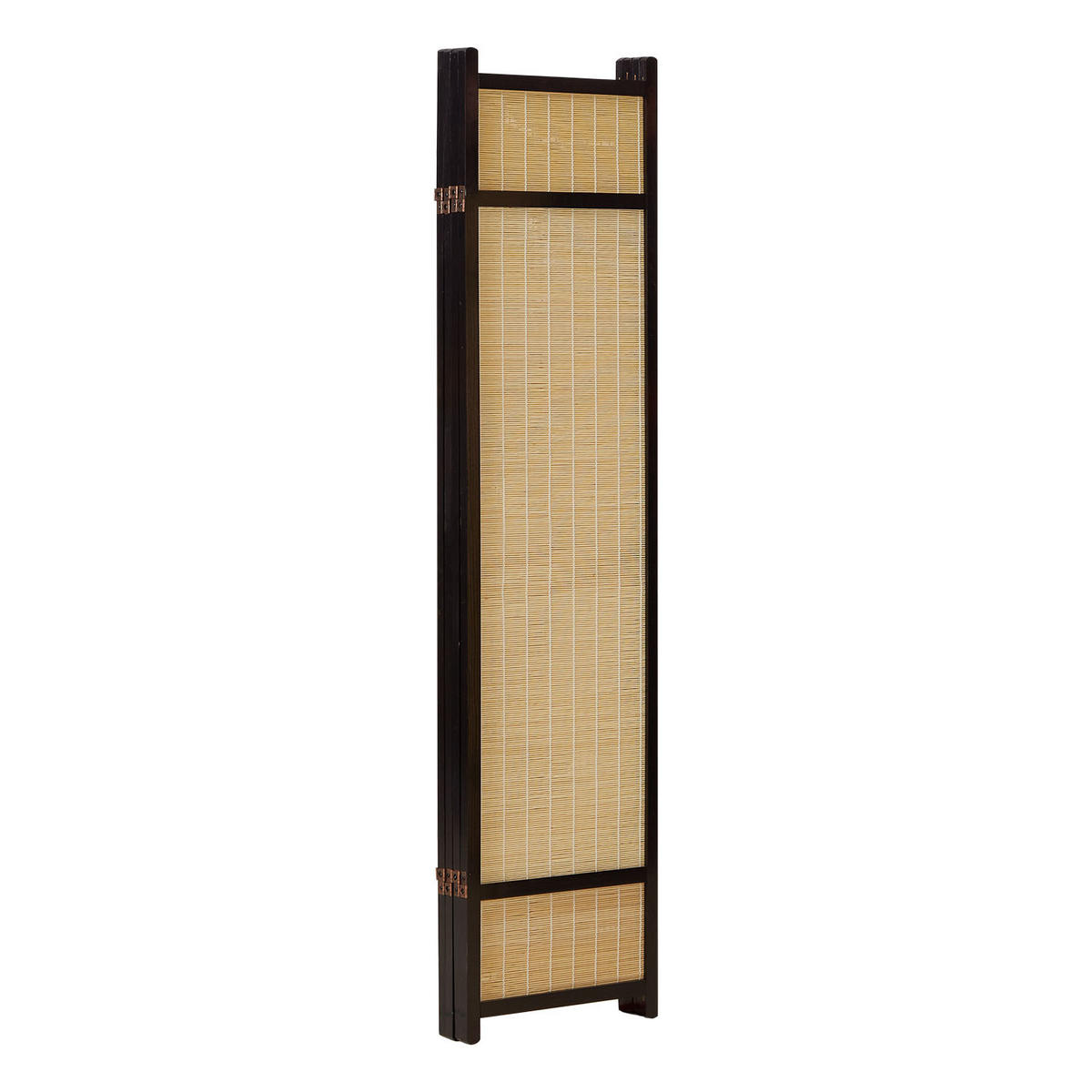 PARAVENT 4-tlg. 176/175 cm Schwarz Bambus - Schwarz, Holz (176/175/2cm) - Homestyle4u
