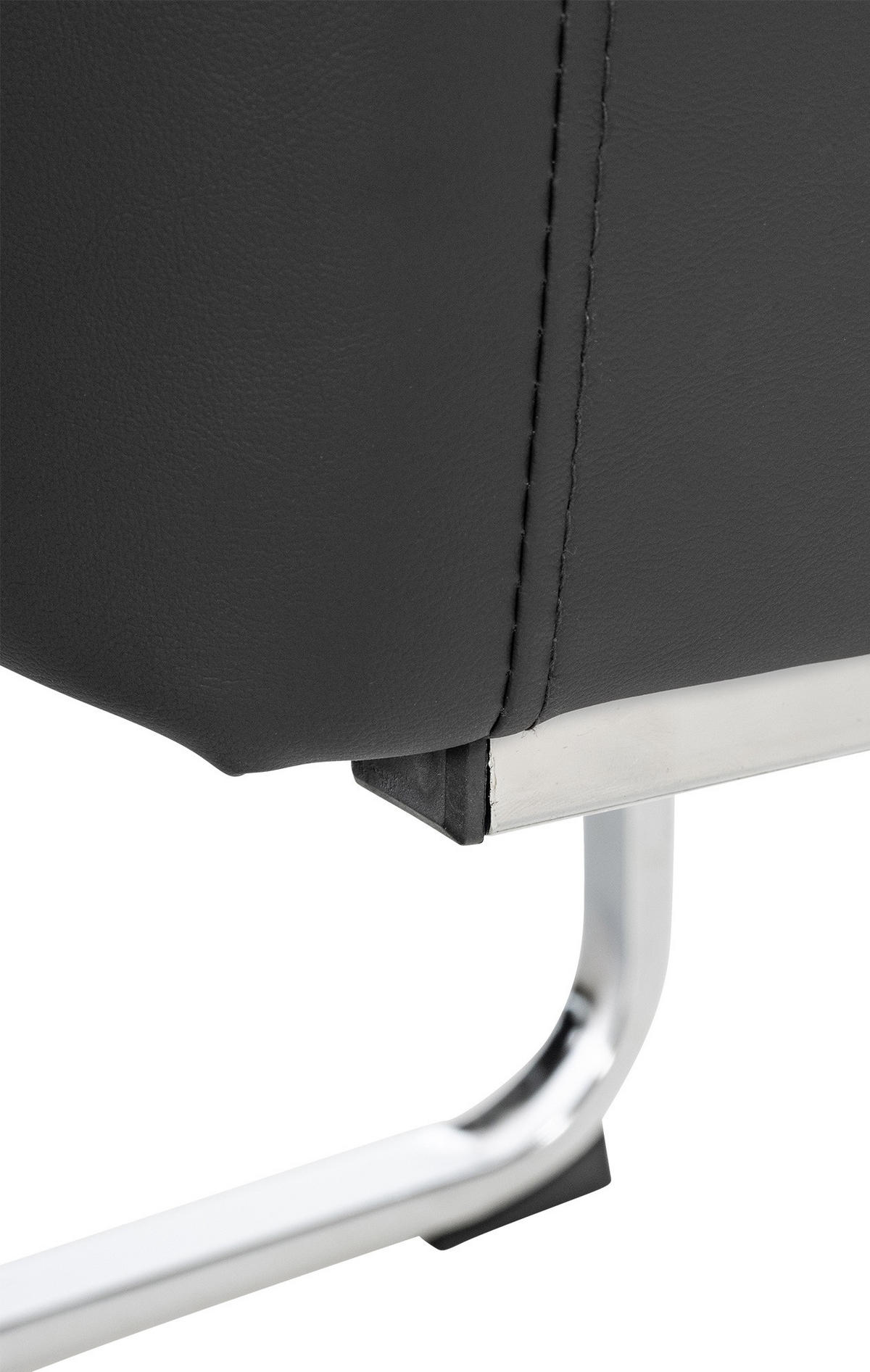 STUHL Pukki Kunstleder schwarz - Schwarz, Kunststoff (57/87/58cm) - TPFLiving