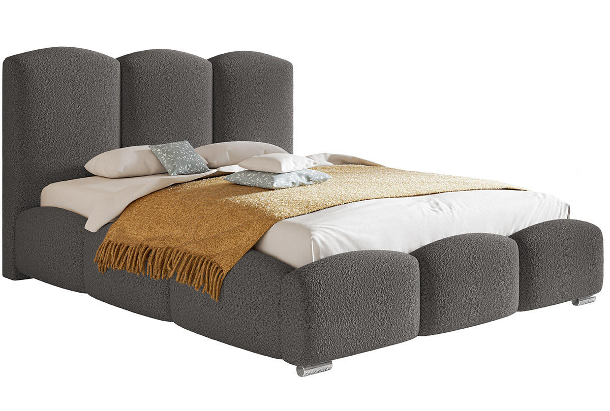 BETT Grau BEN 14 Catch Me Stoff 160x200 cm - Grau, Leder (160/200cm) - Sepro Meble
