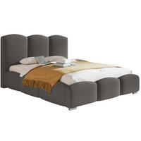 BETT Grau BEN 14 Catch Me Stoff 160x200 cm - Grau, Leder (160/200cm) - Sepro Meble