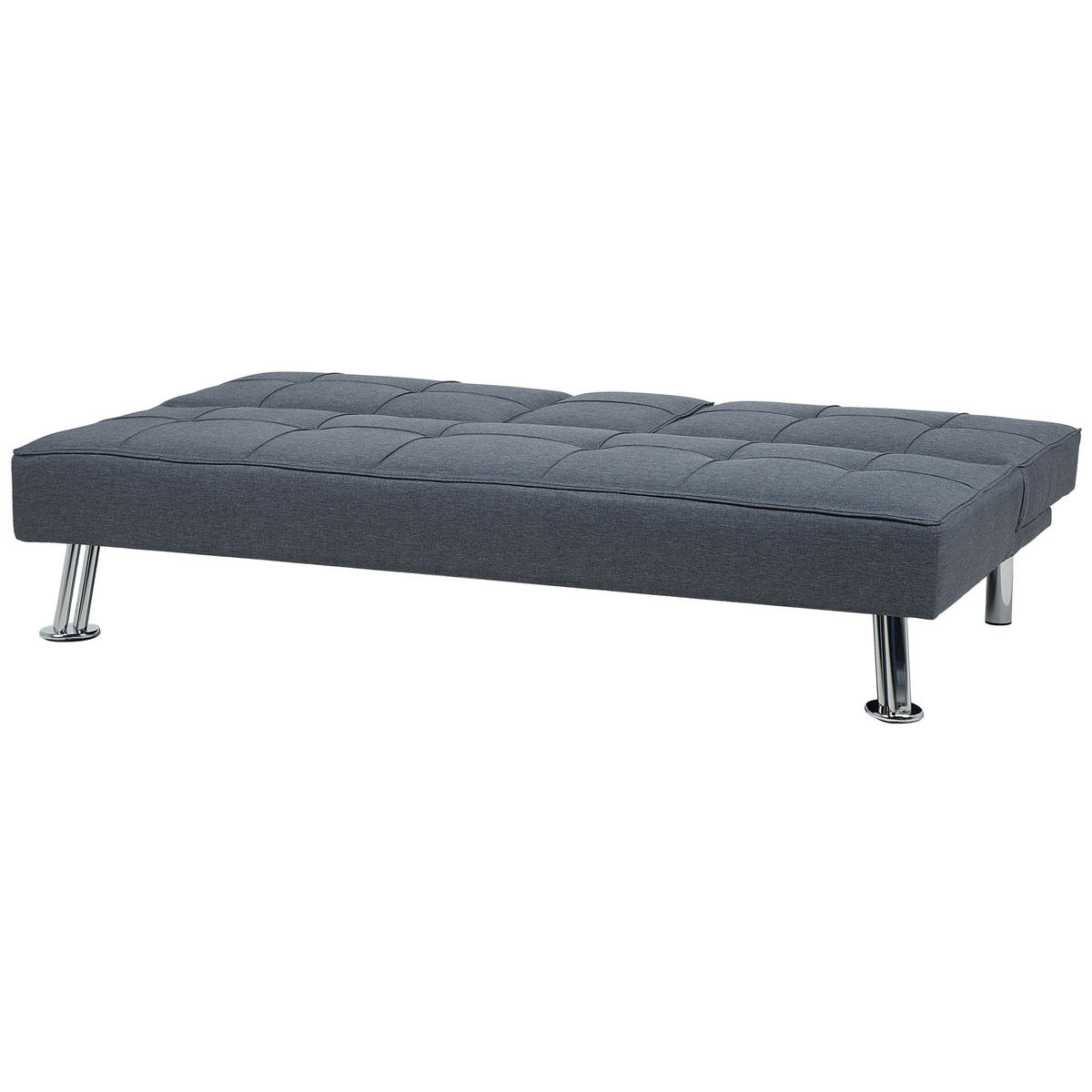 3-SITZER-SCHLAFSOFA Polyester Grau Roxen - Dunkelgrau, Textil (168/77/81cm) - Beliani
