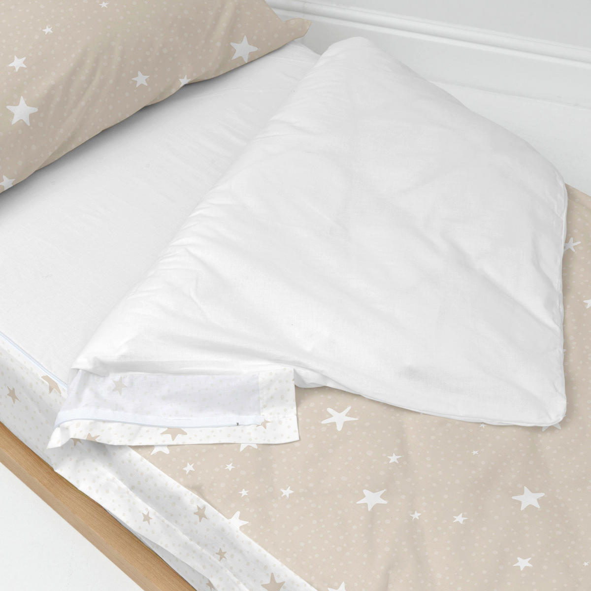 KINDER schlafsack Little star Beige 90x200 cm Ohne füllung - Beige, Textil (90/200cm) - Happy Friday