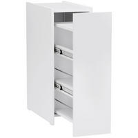 NISCHENSCHRANK Schmaler Badezimmerschrank mit tiefer Schublade, Rad Weiß - Weiß, Holz (25/66.5/47cm) - HOMCOM