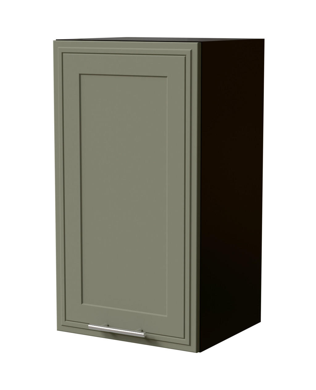 HÄNGESCHRANK Salo W2/40 Schwarz / Reed Green Matt 40 / 32,5 / 72cm - Schwarz/Grün, Holz/Holzwerkstoff (40/72/32.5cm) - Feldmann-Wohnen