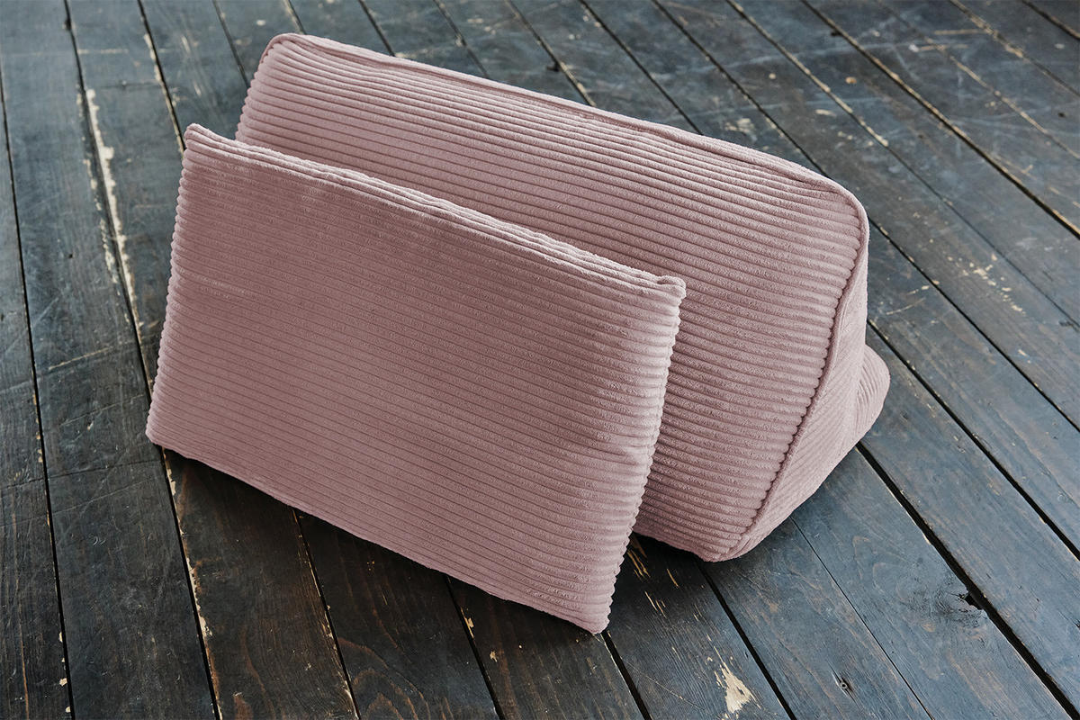 MODULSOFA WIOLO SOFT 5 MODULE 5 KISSEN Pink Cord - Pink/Schwarz, Kunststoff/Textil (333/84/222cm) - KAWOLA