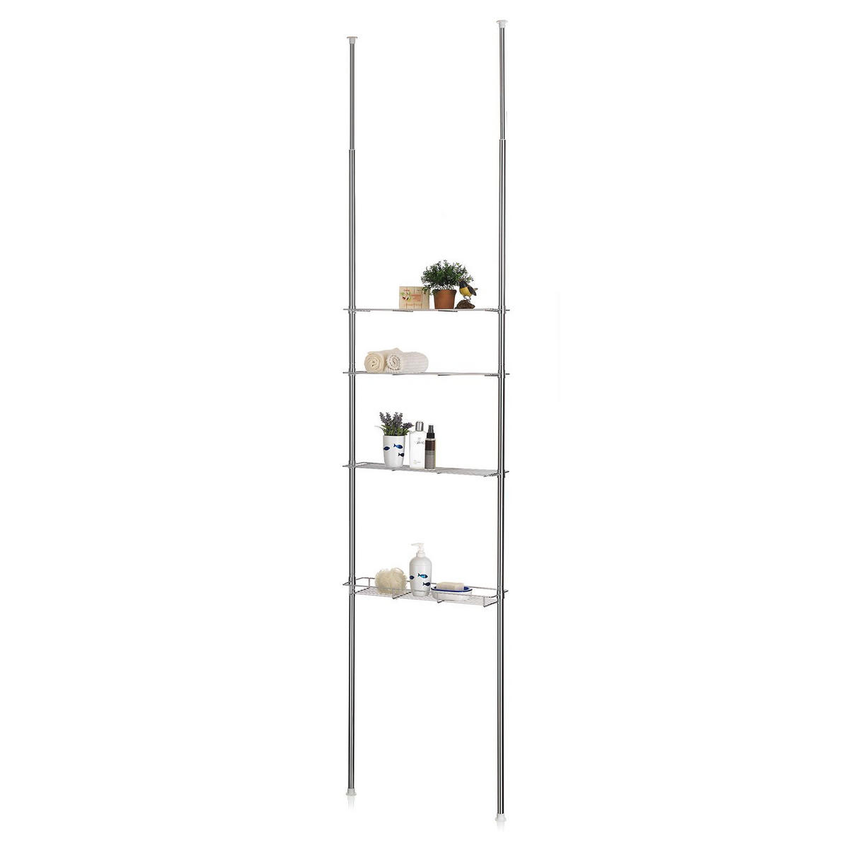 DUSCHREGAL DUNJA - Chromfarben, Metall (59/280/16cm) - CARO-Möbel