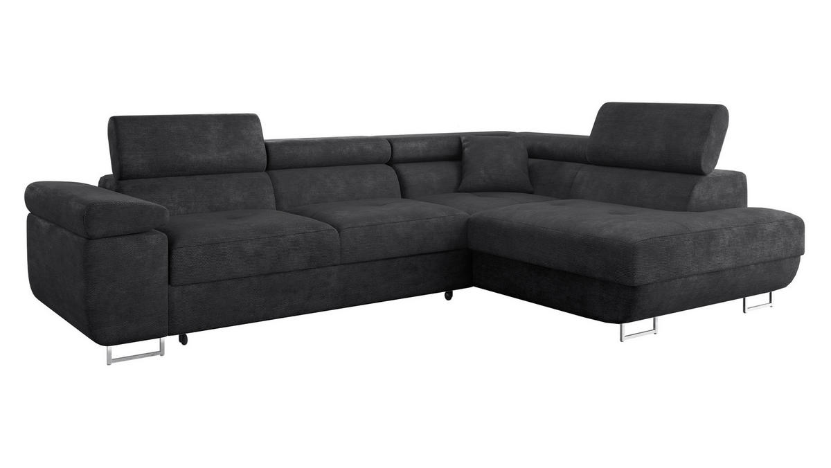 ECKSOFA Torezio, Seite: Rechts - Anthrazit, Holz/Textil (274/203cm) - MIRJAN24