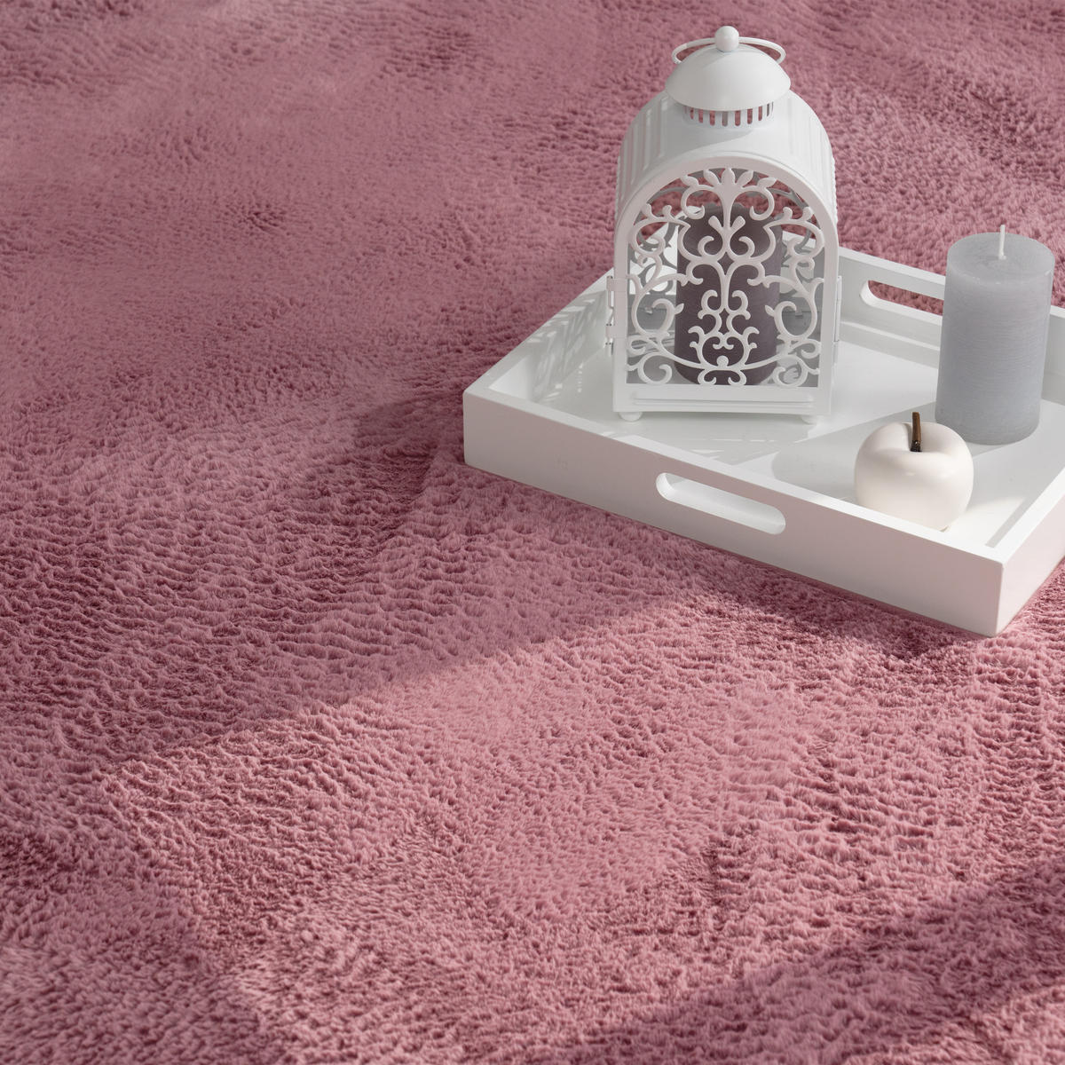 HOCHFLORTEPPICH 100/100 cm Soft 380 - Beere, Textil (100/100cm) - Paco Home