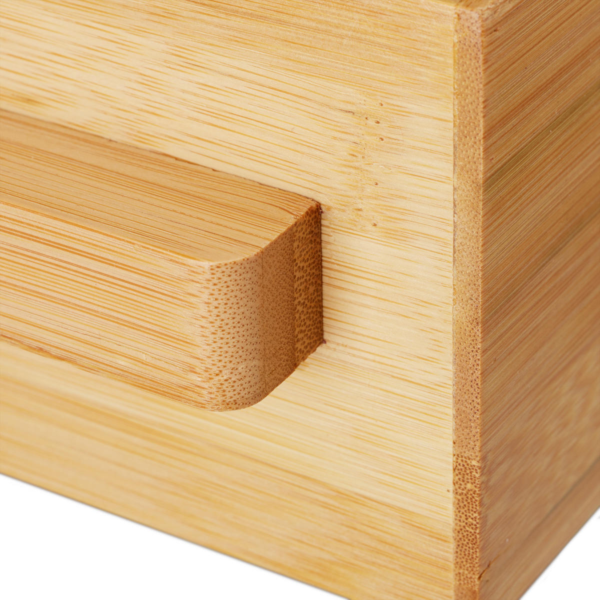 BESTECKHALTER Bambus - Hellbraun, Holz/Holzwerkstoff (35/11.5/15cm) - Relaxdays