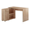 SCHREIBTISCH mit Regalplatte – flexibel aufstellbar, melaminbeschichtet, Sonoma, 120x107x75 cm - Beige/Braun, Holz/Kunststoff (107/120/75cm) - KADIMA DESIGN