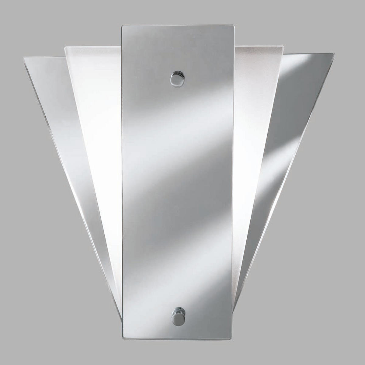 WANDLEUCHTE WALL Spiegel Silber - Silberfarben, Glas (27/25.7/7cm)