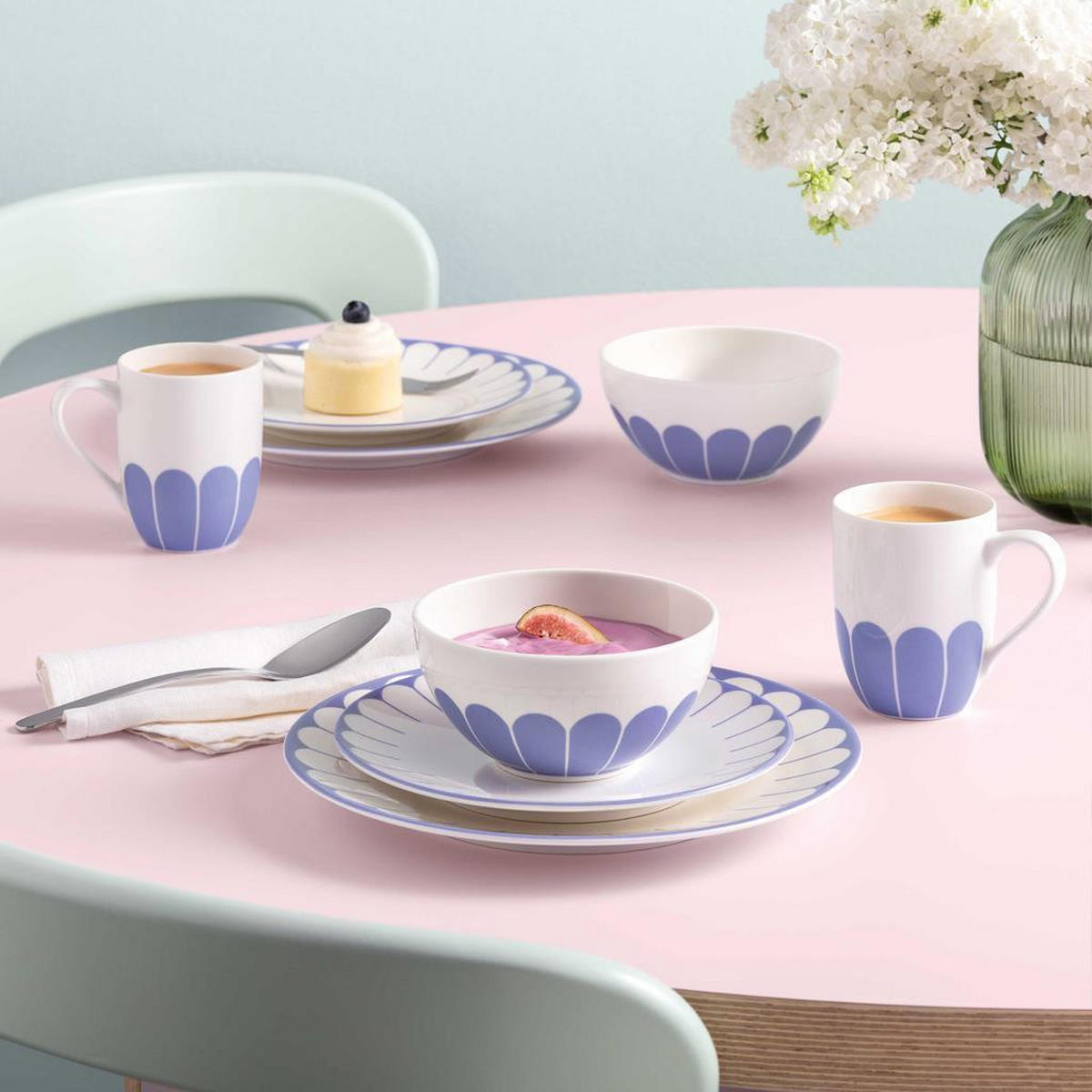 STARTER-SET Fleur Couleur Bleu 8er Set - Blau, Keramik (2/2/2cm) - Villeroy & Boch