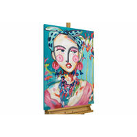 ACRYLBILD HANDGEMALT 60/90 cm - Blau/Pink, Holz/Textil (1.3/90cm) - KUNSTLOFT