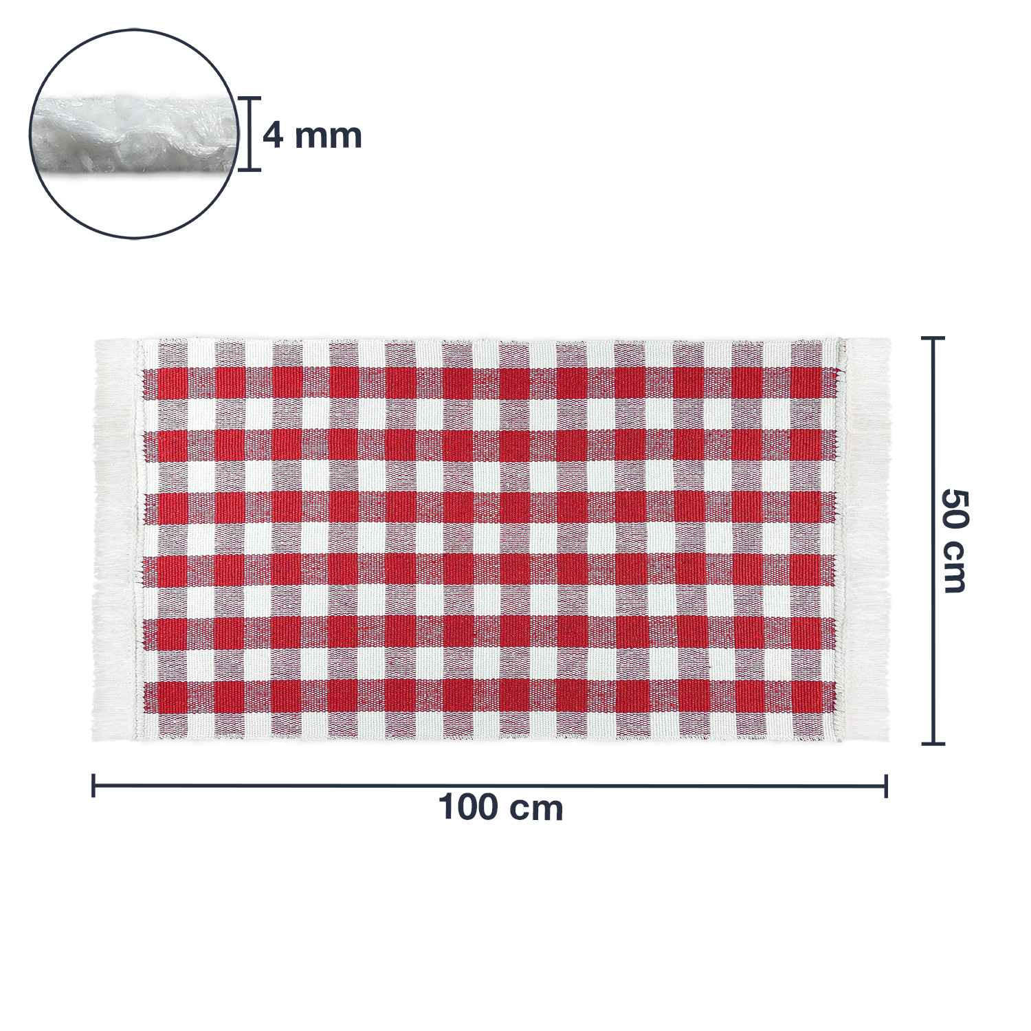 KÜCHENTEPPICH MATRIX - Rot, Textil (50/100cm) - WohnDirect