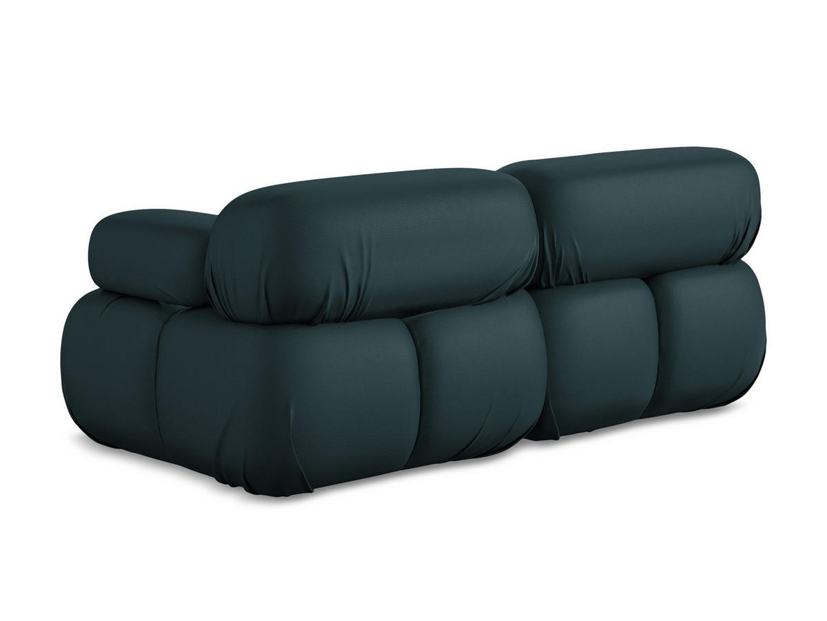 2-SITZER-SOFA Kunstleder Blau - Blau/Petrol, Leder/Kunststoff (190/70/96cm) - Makamii