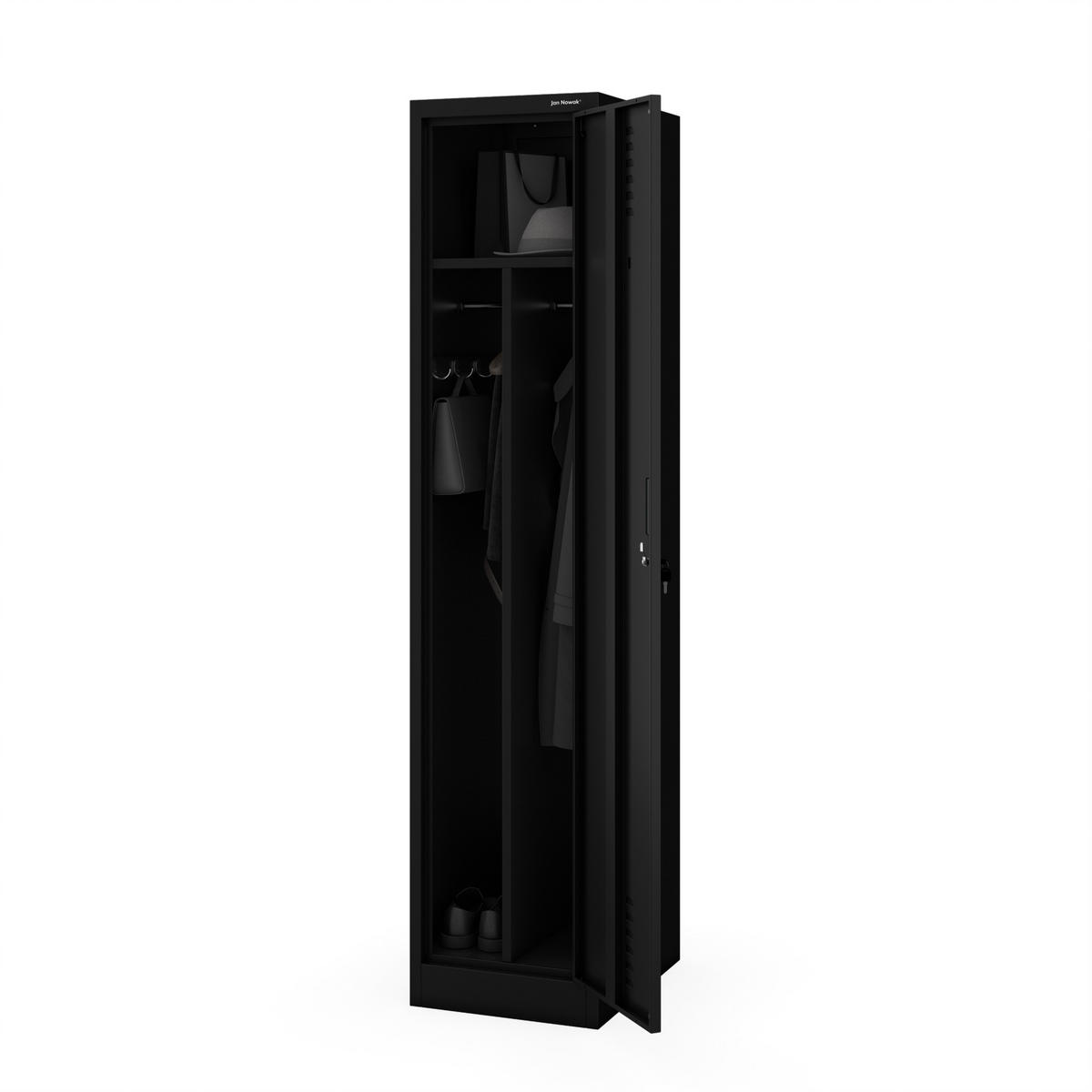 METALL-ARBEITSSCHRANK KACPER 1 Plus - Schwarz, Metall (40/180/50cm) - Jan Nowak