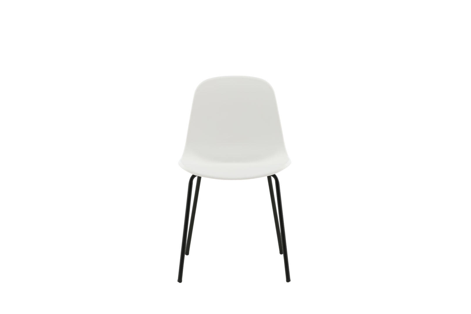 STUHL 2er-Set weiß, schwarz - Weiß, Holzwerkstoff (49/82/48cm) - ebuy24