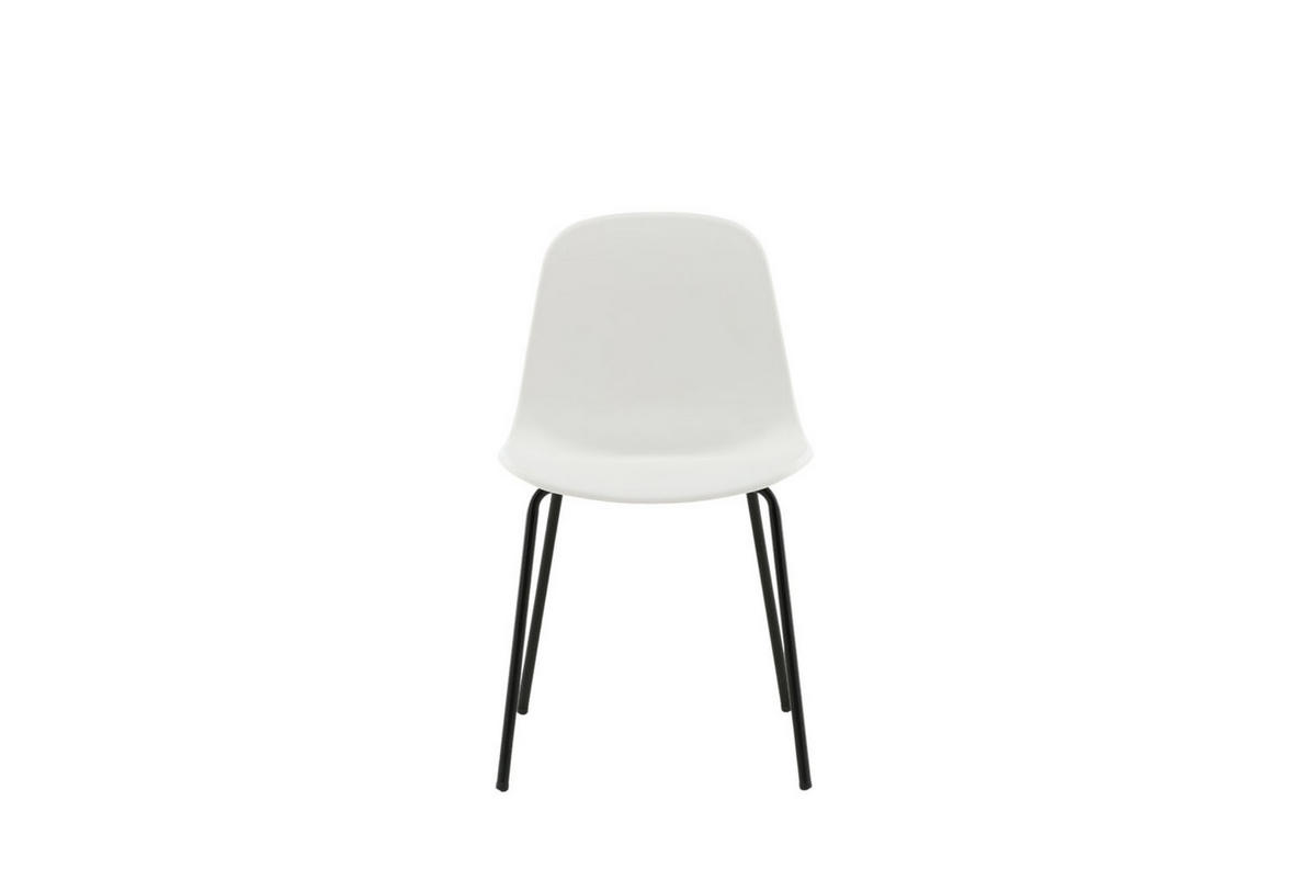 STUHL 2er-Set weiß, schwarz - Weiß, Holzwerkstoff (49/82/48cm) - ebuy24