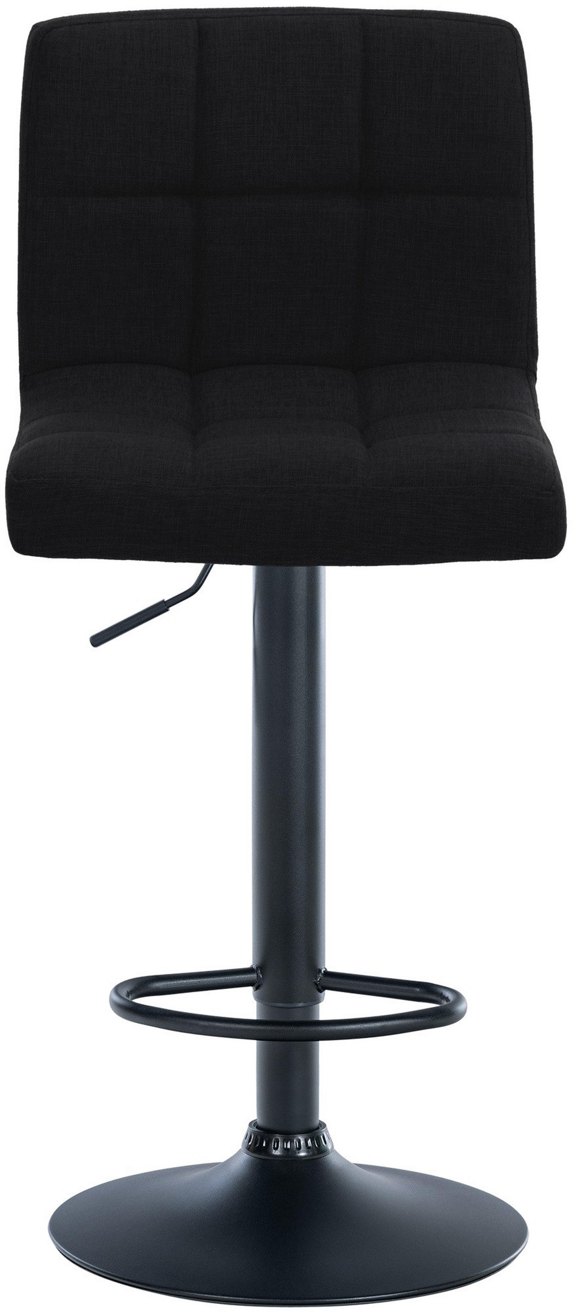 BARHOCKER 2er-Set MADRID Schwarz Stoff Schwarz - Schwarz, Textil/Metall (46/94/47cm) - DELUKE