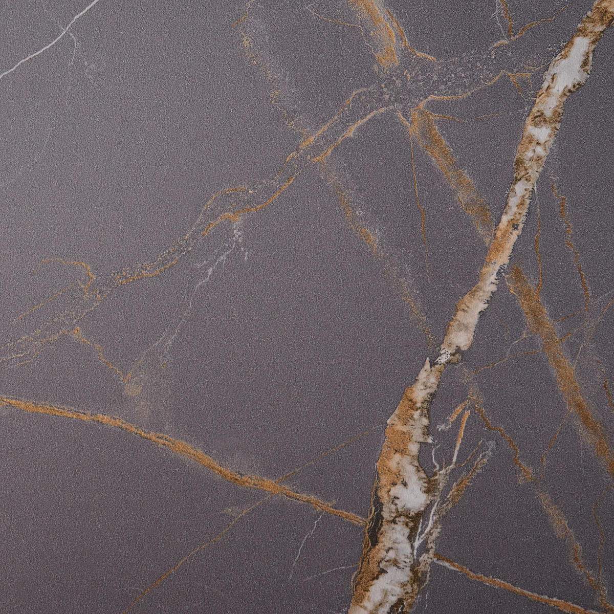 KONFERENZTISCH 90/180 cm Grauer Marmor Tolentino - Dunkelgrau, Kunststoff (180/90/75cm) - Beliani