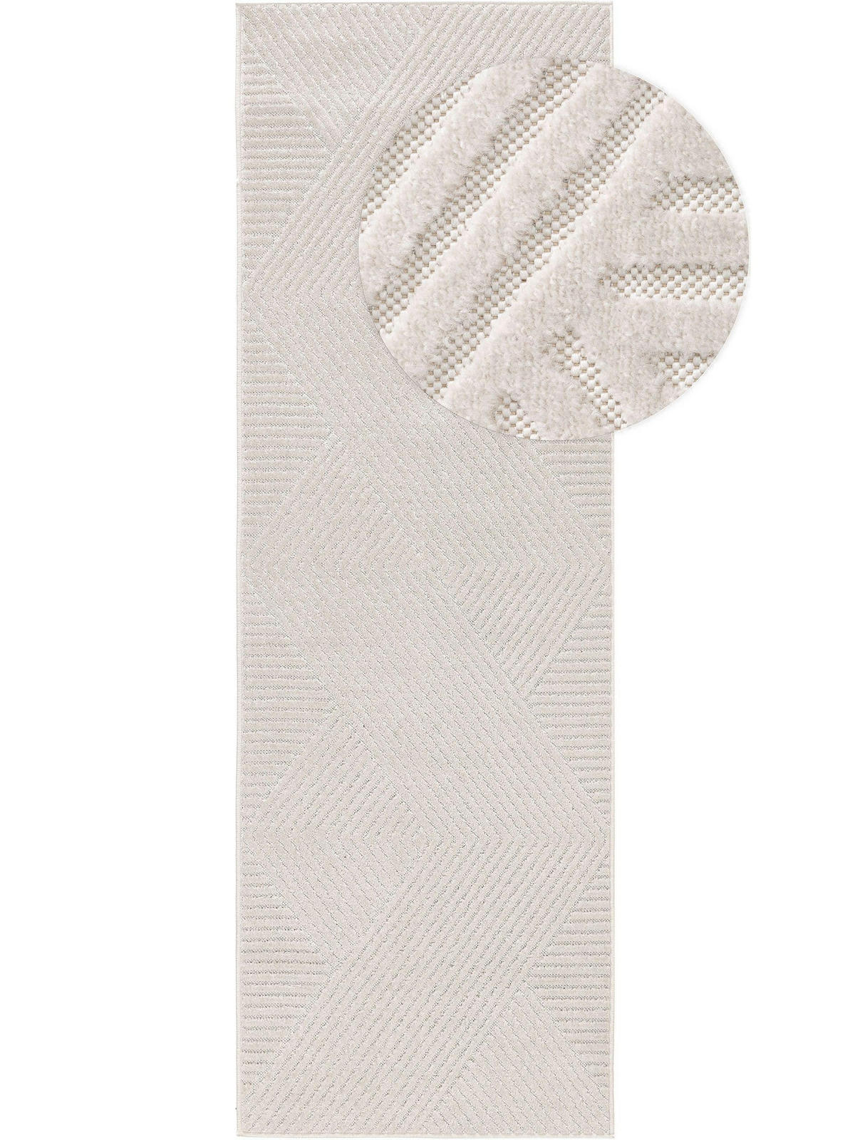 OUTDOORLÄUFER Mars Cream 80x240 cm - Creme, Textil (80/240cm) - benuta Pop
